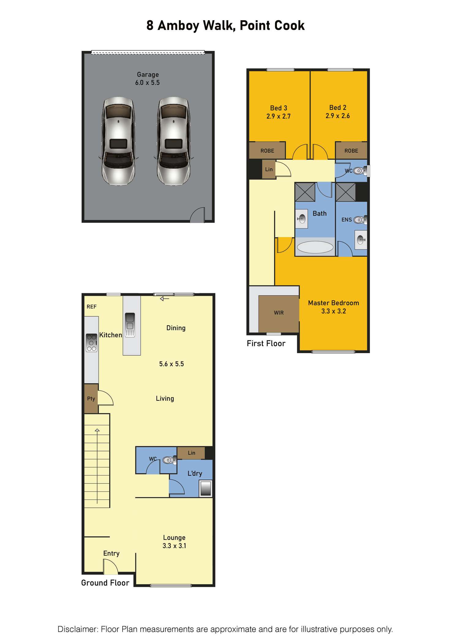 Floorplan of Homely house listing, 8 Amboy Walk, Point Cook VIC 3030