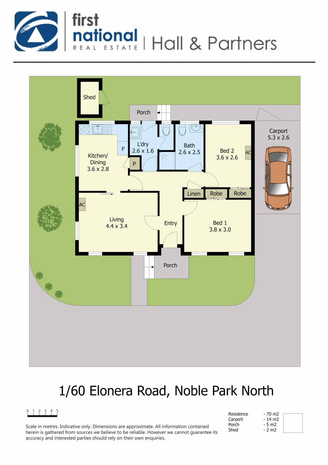 Floorplan of Homely unit listing, 1/60 Elonera Road, Noble Park North VIC 3174