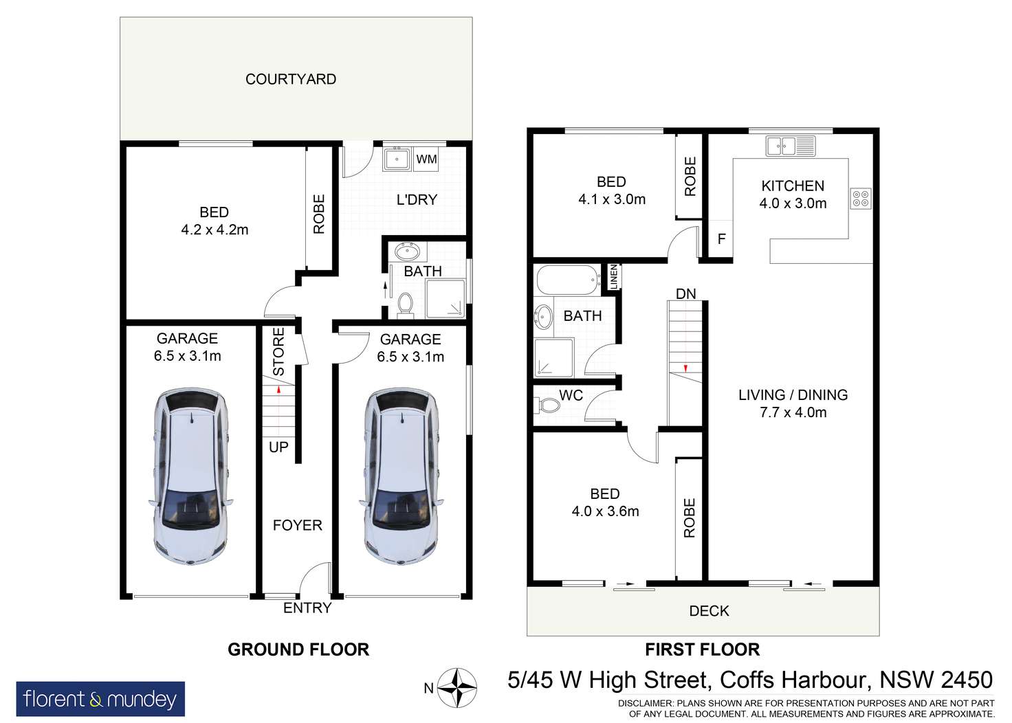 Floorplan of Homely townhouse listing, 5/45 West High Street, Coffs Harbour NSW 2450