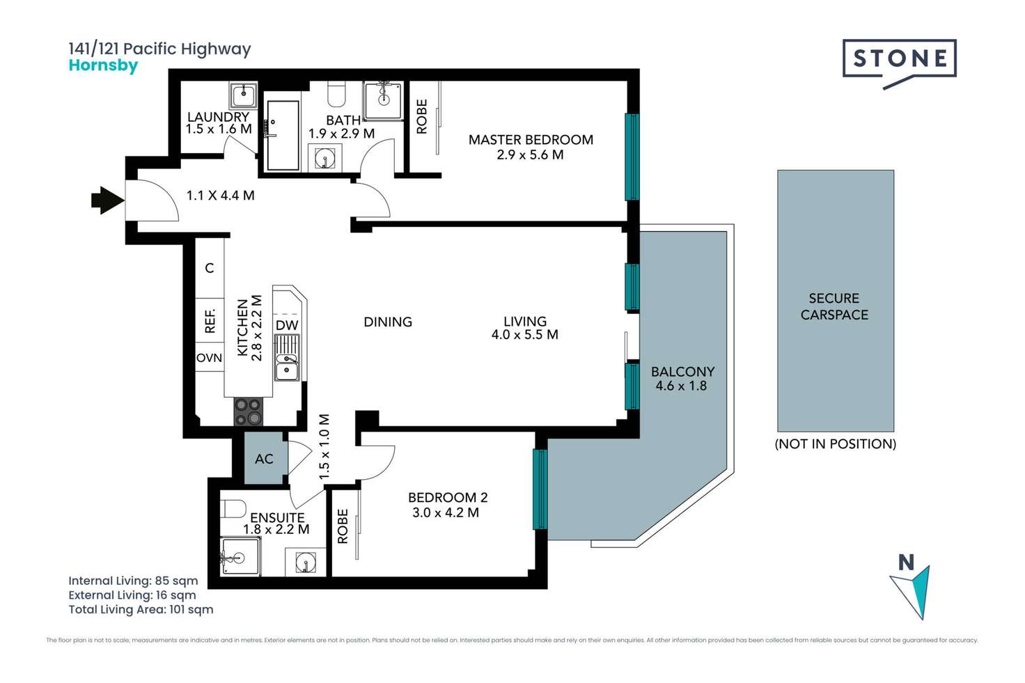 Floorplan of Homely apartment listing, 141/121-133 Pacific Highway, Hornsby NSW 2077