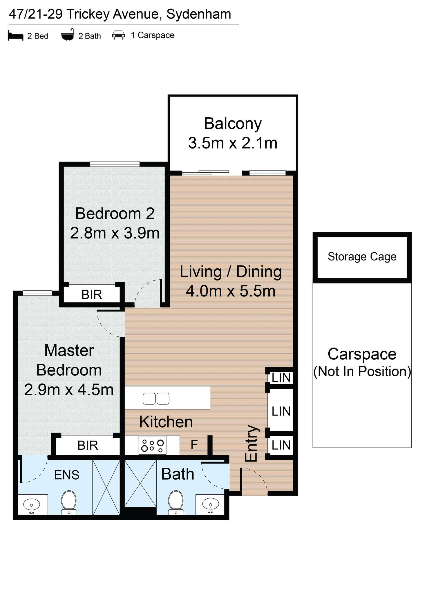 Floorplan of Homely apartment listing, 47/21-29 Trickey Avenue, Sydenham VIC 3037