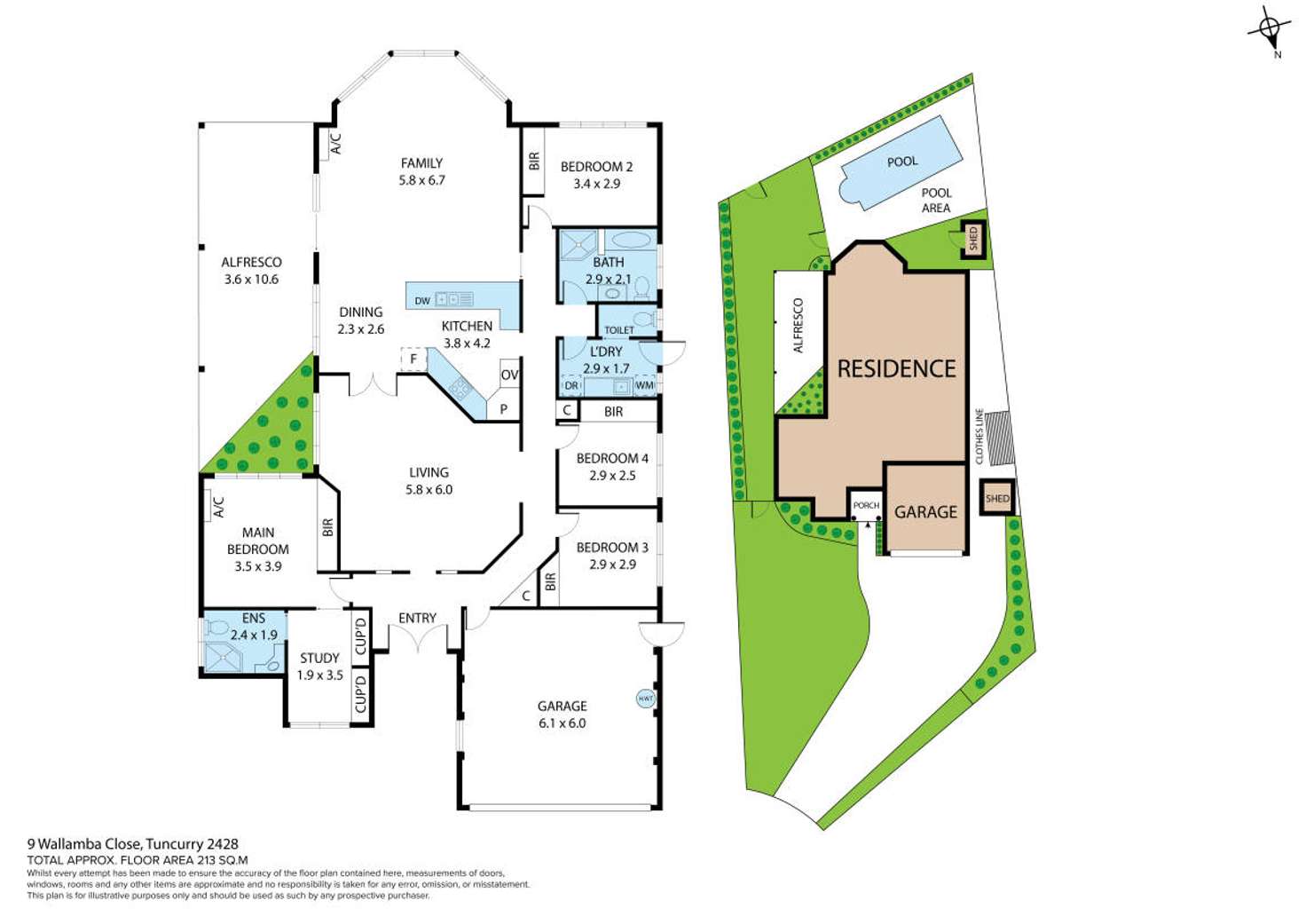 Floorplan of Homely house listing, 9 Wallamba Close, Tuncurry NSW 2428