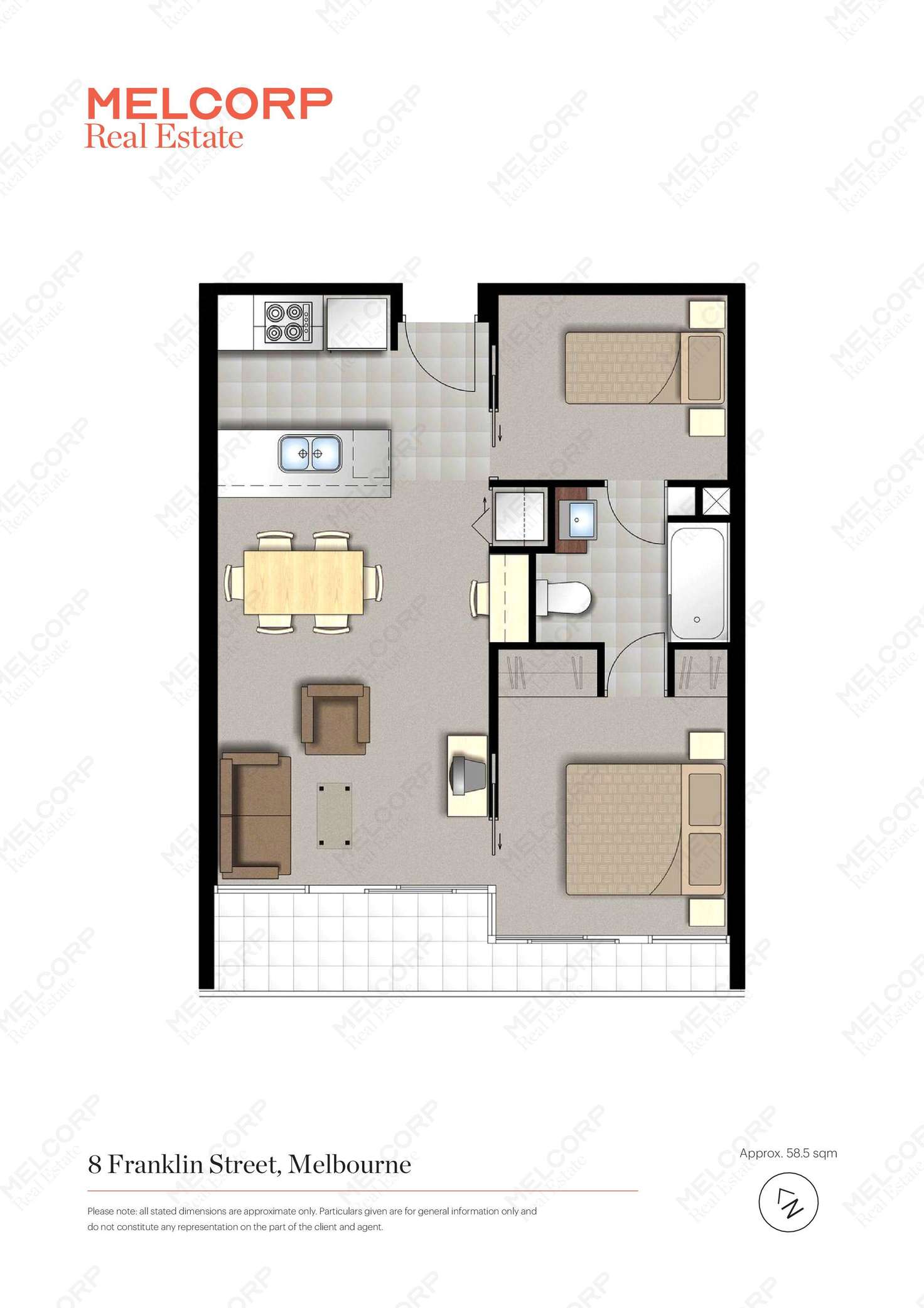 Floorplan of Homely apartment listing, 1606A/8 Franklin Street, Melbourne VIC 3000