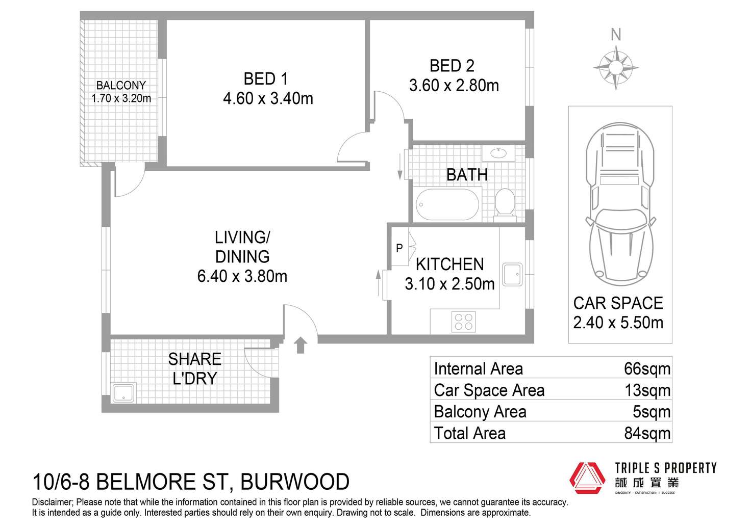 Floorplan of Homely unit listing, 10/6-8 Belmore Street Street, Burwood NSW 2134