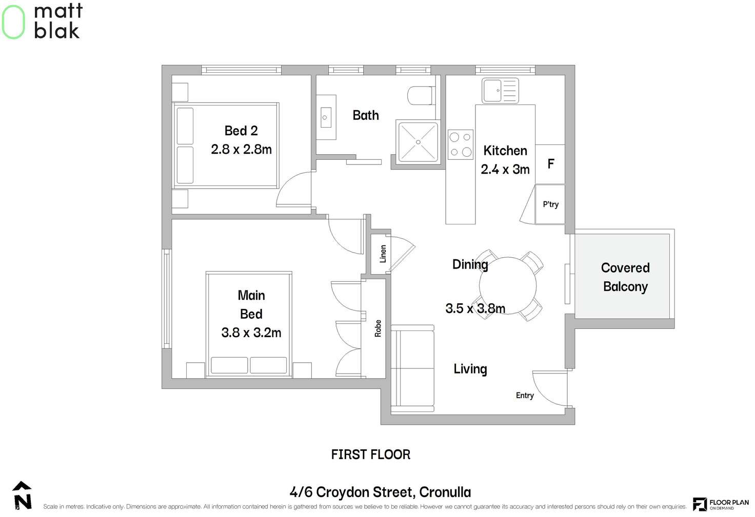 Floorplan of Homely apartment listing, 4/6 Croydon Street, Cronulla NSW 2230