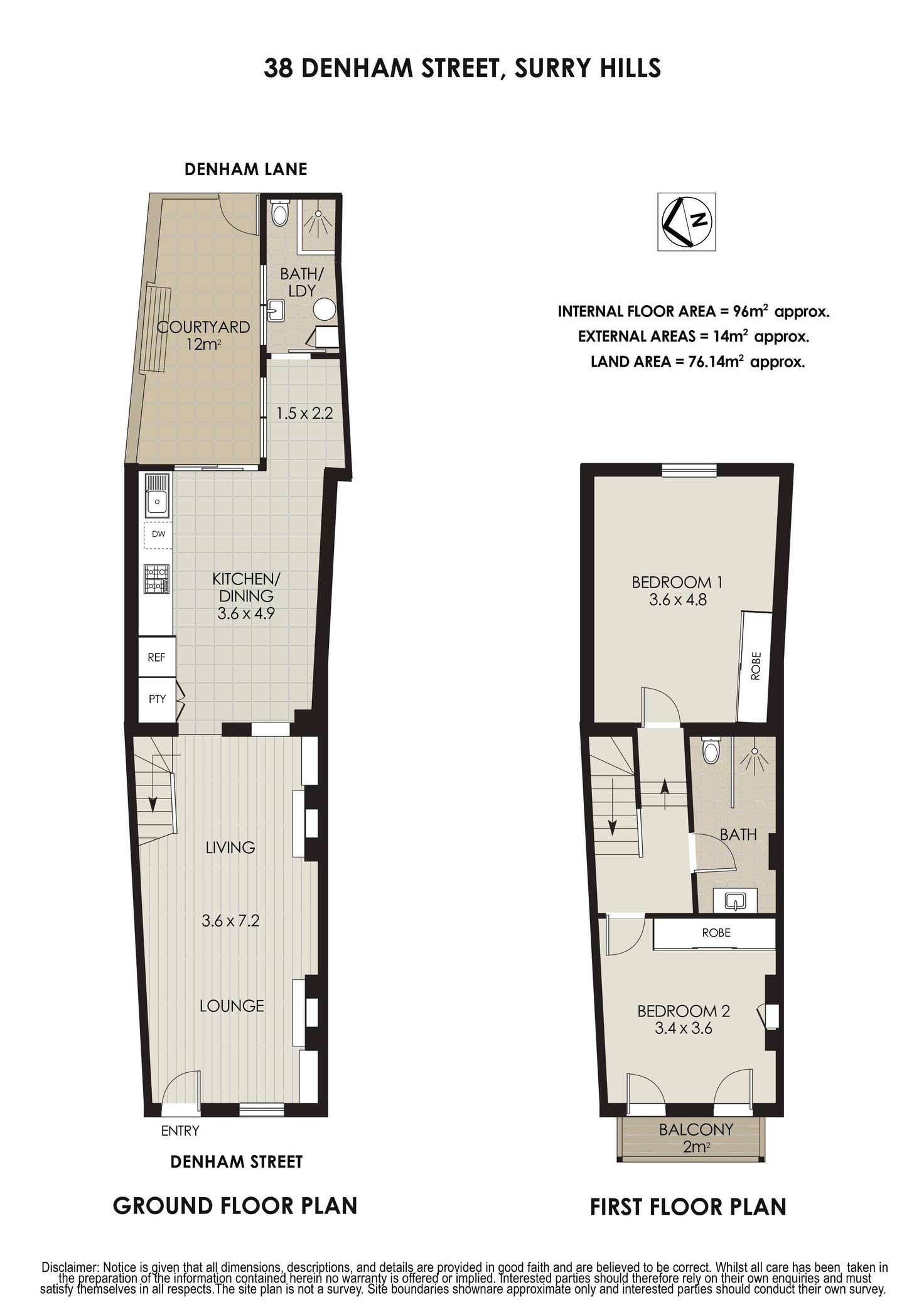 Floorplan of Homely house listing, 38 Denham Street, Surry Hills NSW 2010