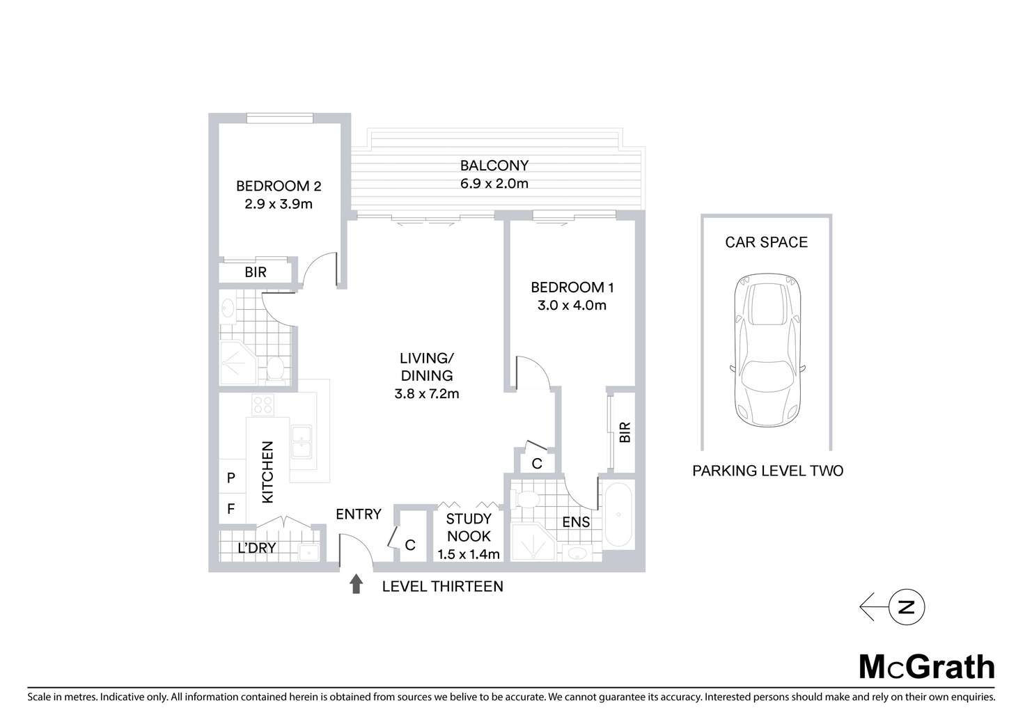 Floorplan of Homely apartment listing, 1317/1C Burdett Street, Hornsby NSW 2077