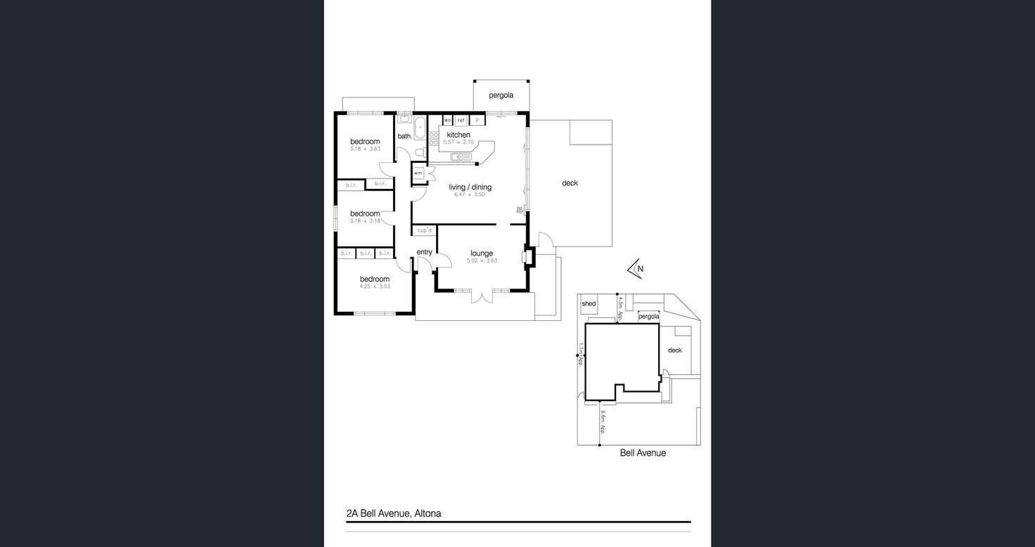 Floorplan of Homely house listing, 2a Bell Avenue, Altona VIC 3018
