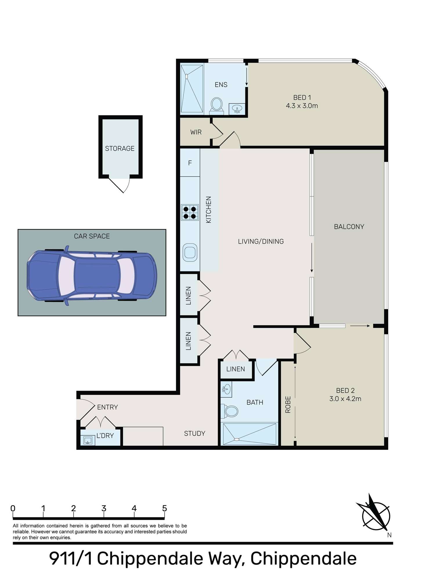 Floorplan of Homely apartment listing, 911/1 Chippendale Way, Chippendale NSW 2008