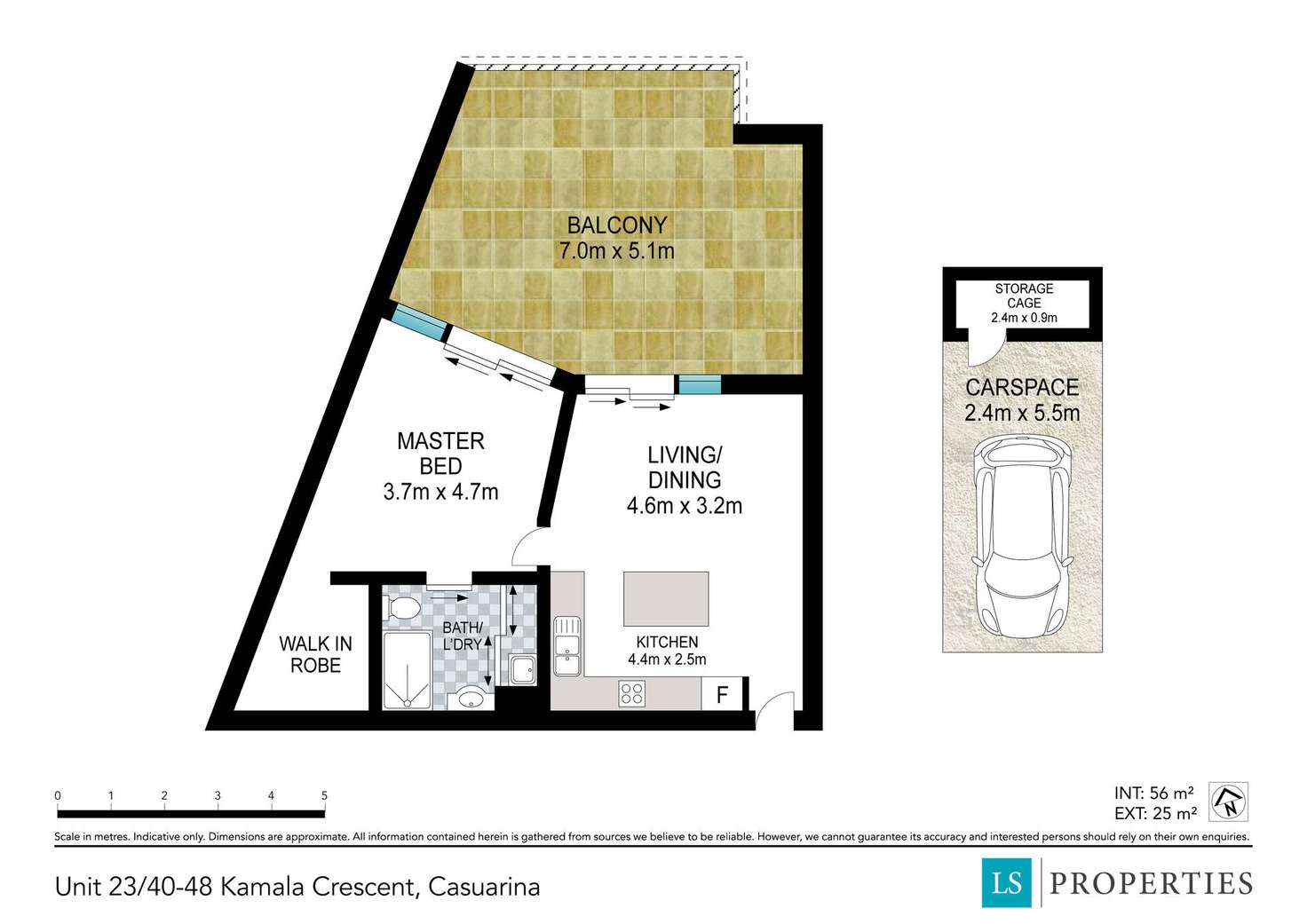 Floorplan of Homely apartment listing, 23/40-48 Kamala Crescent, Casuarina NSW 2487