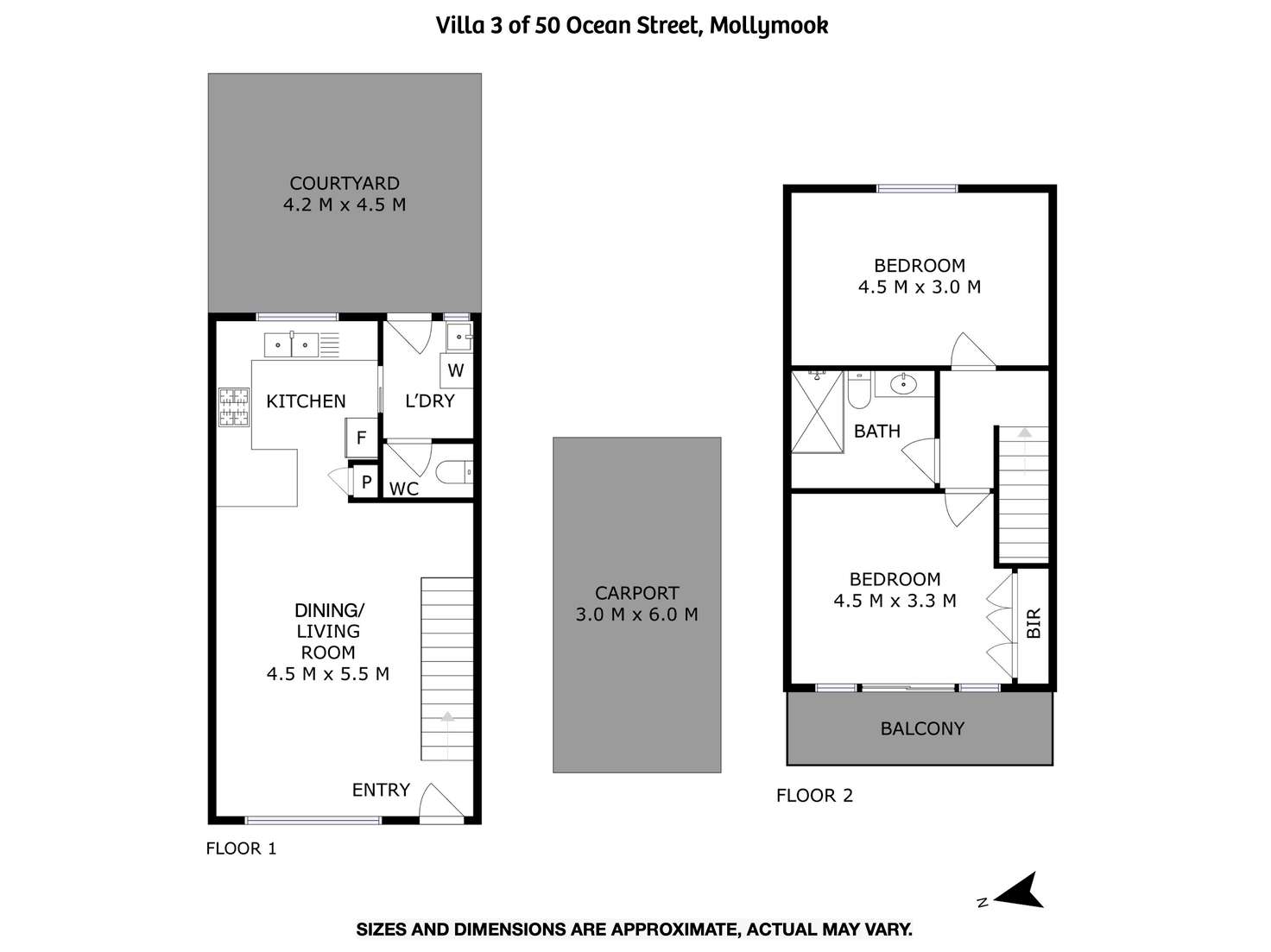Floorplan of Homely unit listing, 3/50 Ocean Street, Mollymook NSW 2539