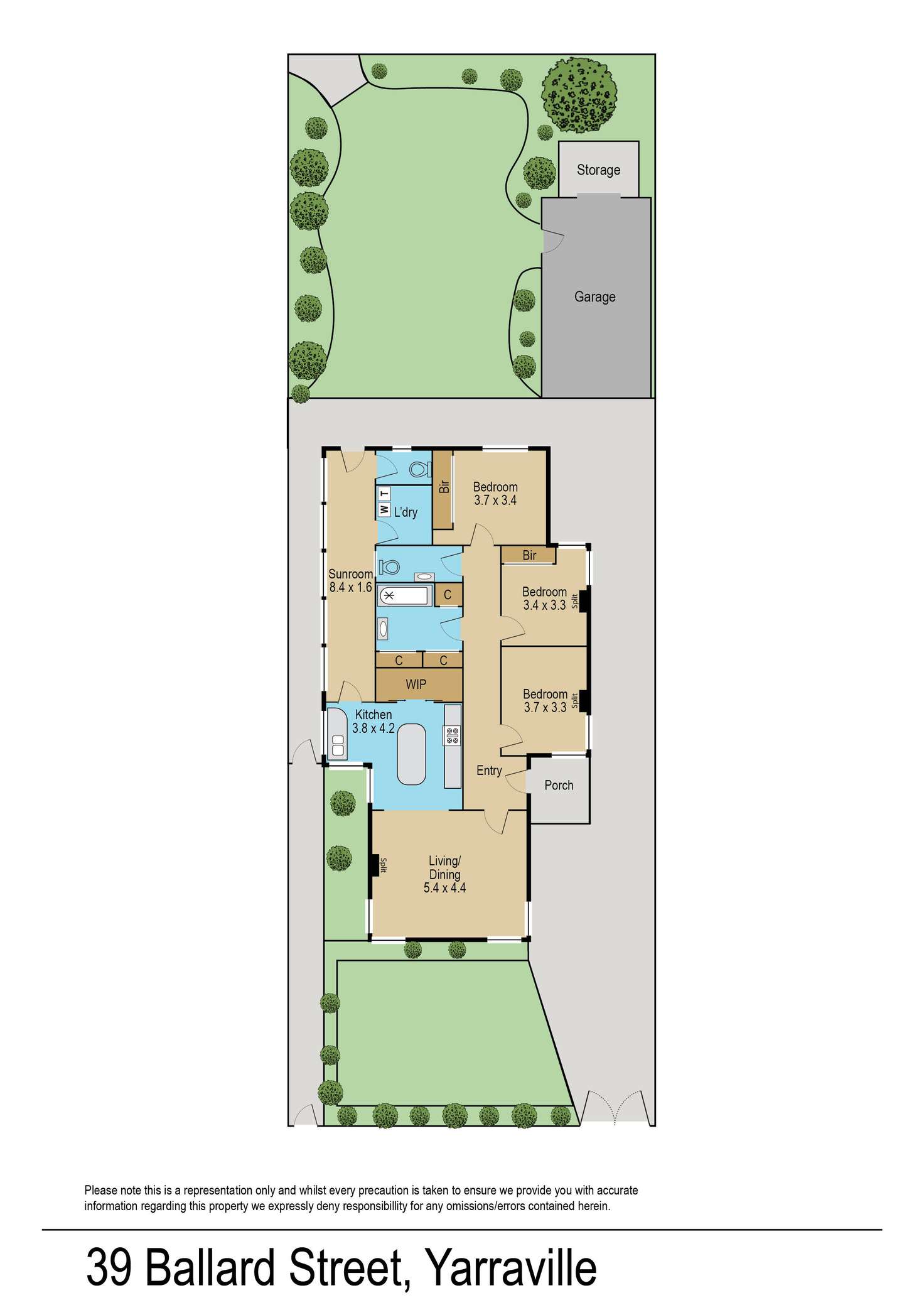 Floorplan of Homely house listing, 39 Ballard Street, Yarraville VIC 3013