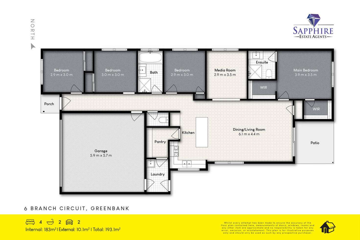 Floorplan of Homely house listing, 6 Branch Circuit, Greenbank QLD 4124