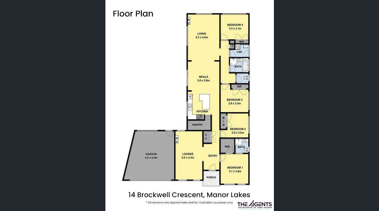 Floorplan of Homely house listing, 14 Brockwell Crescent, Manor Lakes VIC 3024