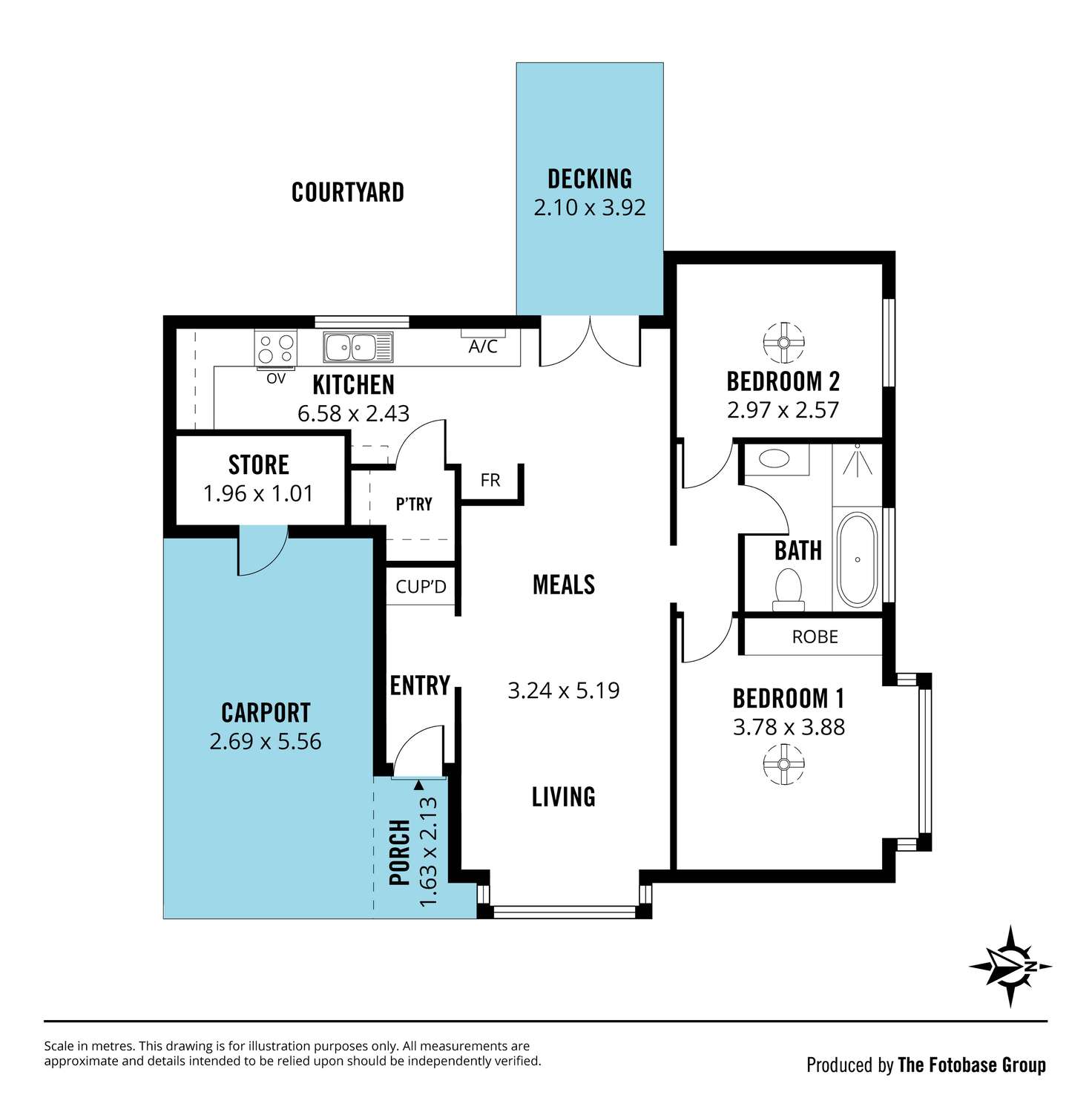 Floorplan of Homely unit listing, 1/44 Robert Avenue, Broadview SA 5083