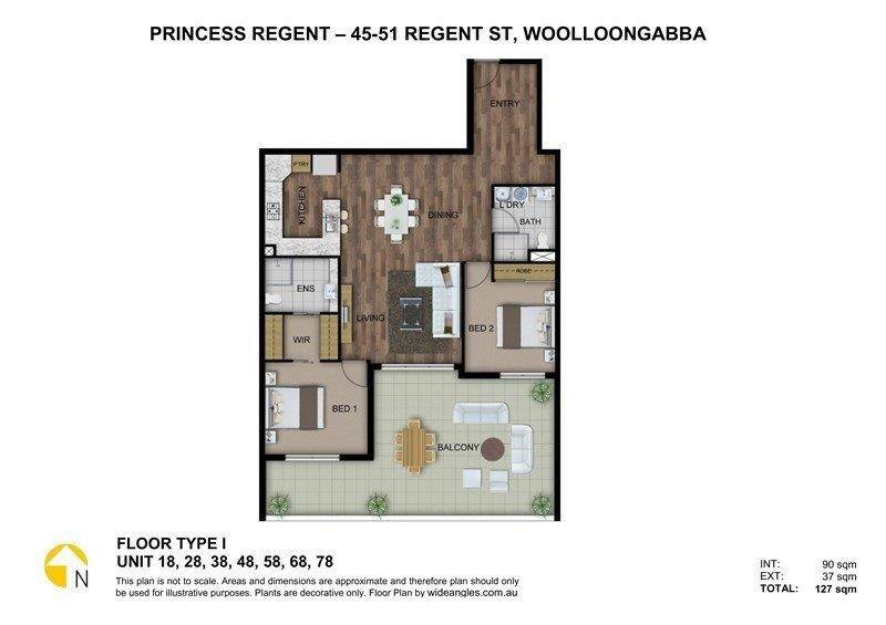 Floorplan of Homely unit listing, 38/45-51 Regent Street, Woolloongabba QLD 4102