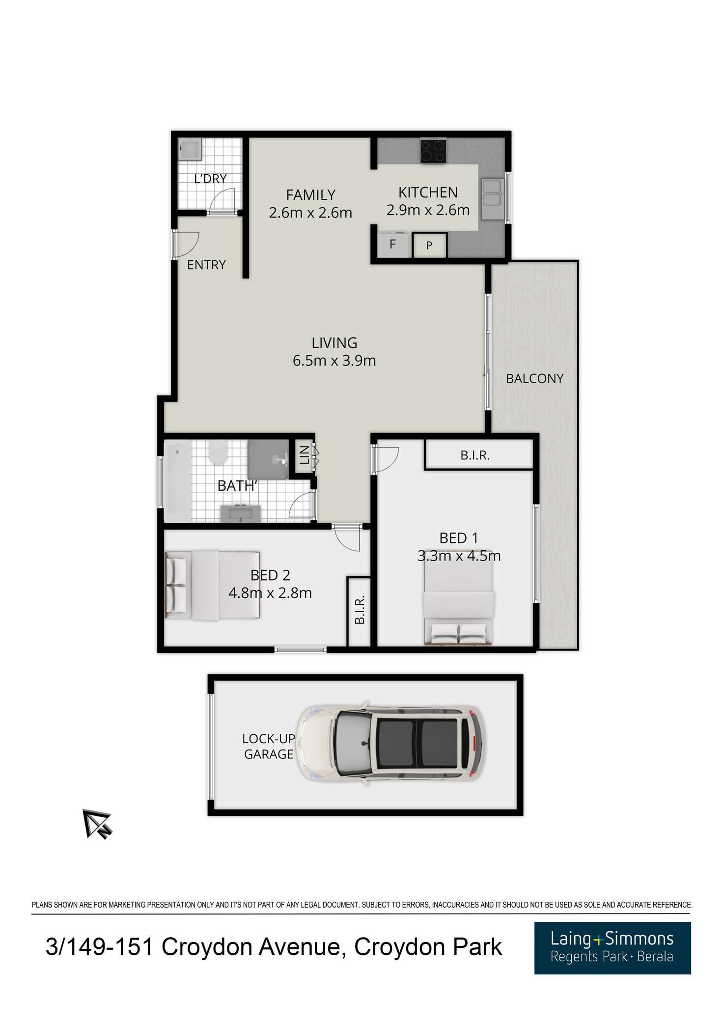 Floorplan of Homely unit listing, 3/149-151 Croydon Avenue, Croydon Park NSW 2133