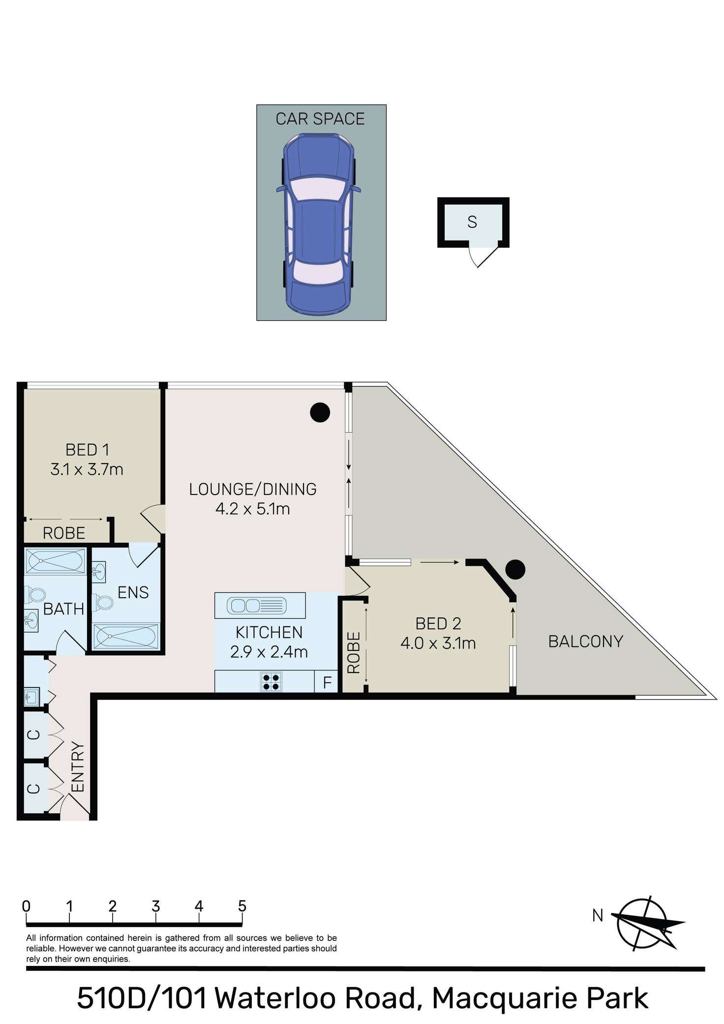 Floorplan of Homely apartment listing, 510D/101 Waterloo Road, Macquarie Park NSW 2113