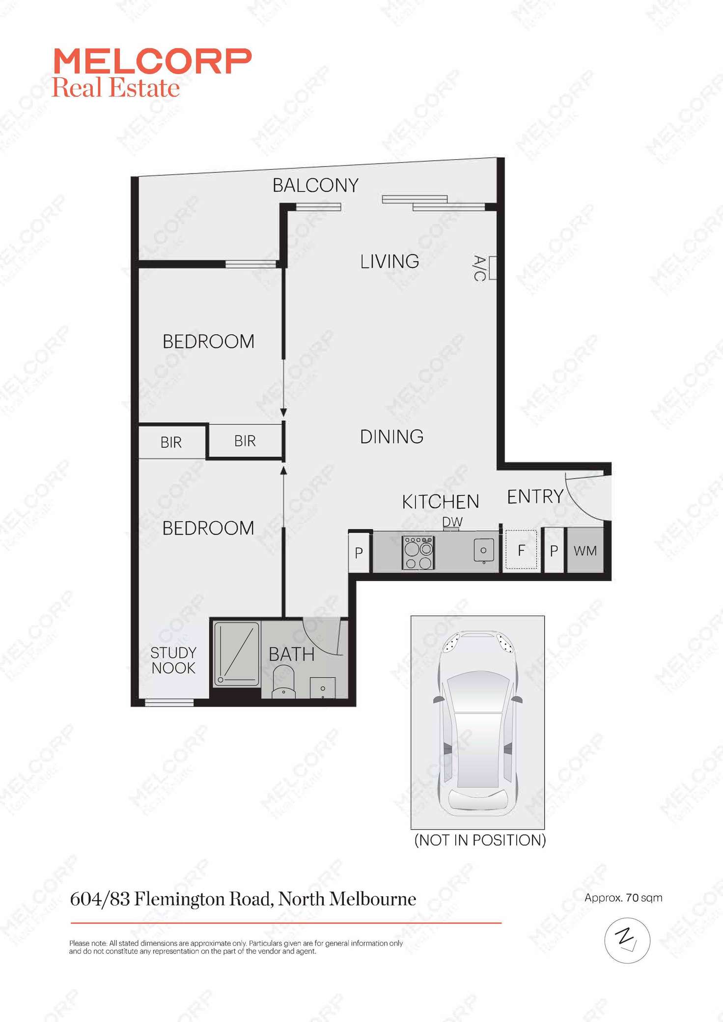 Floorplan of Homely apartment listing, 604/83 Flemington Road, North Melbourne VIC 3051