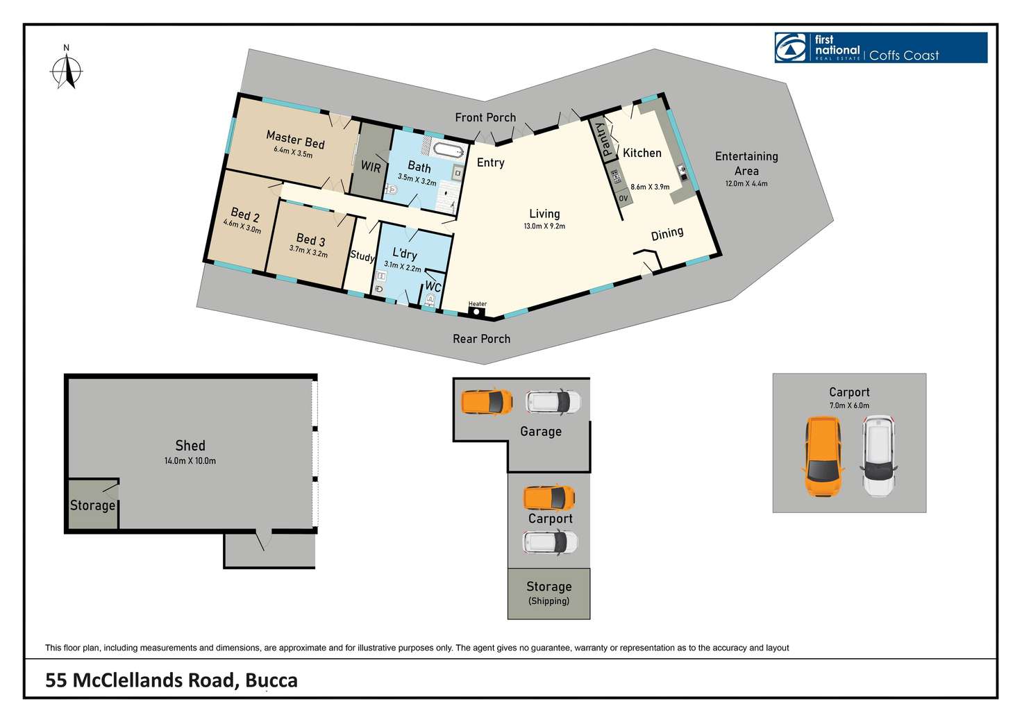 Floorplan of Homely acreageSemiRural listing, 55 Mcclellands Road, Bucca NSW 2450