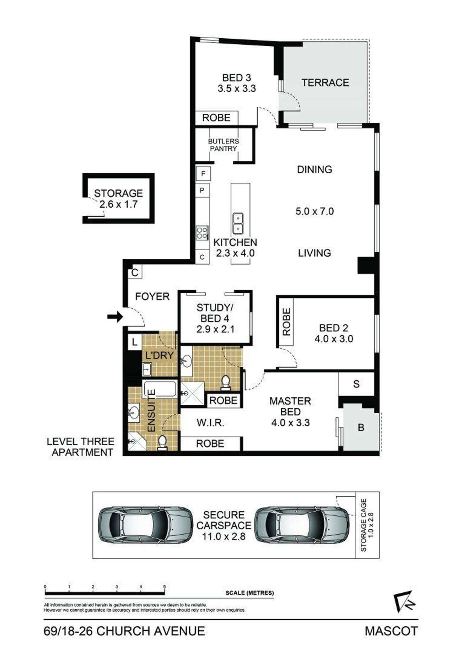 Floorplan of Homely apartment listing, 69/18-26 Church Avenue, Mascot NSW 2020
