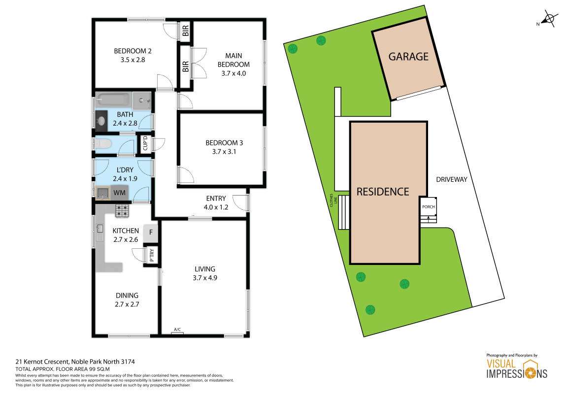 Floorplan of Homely house listing, 21 Kernot Crescent, Noble Park North VIC 3174