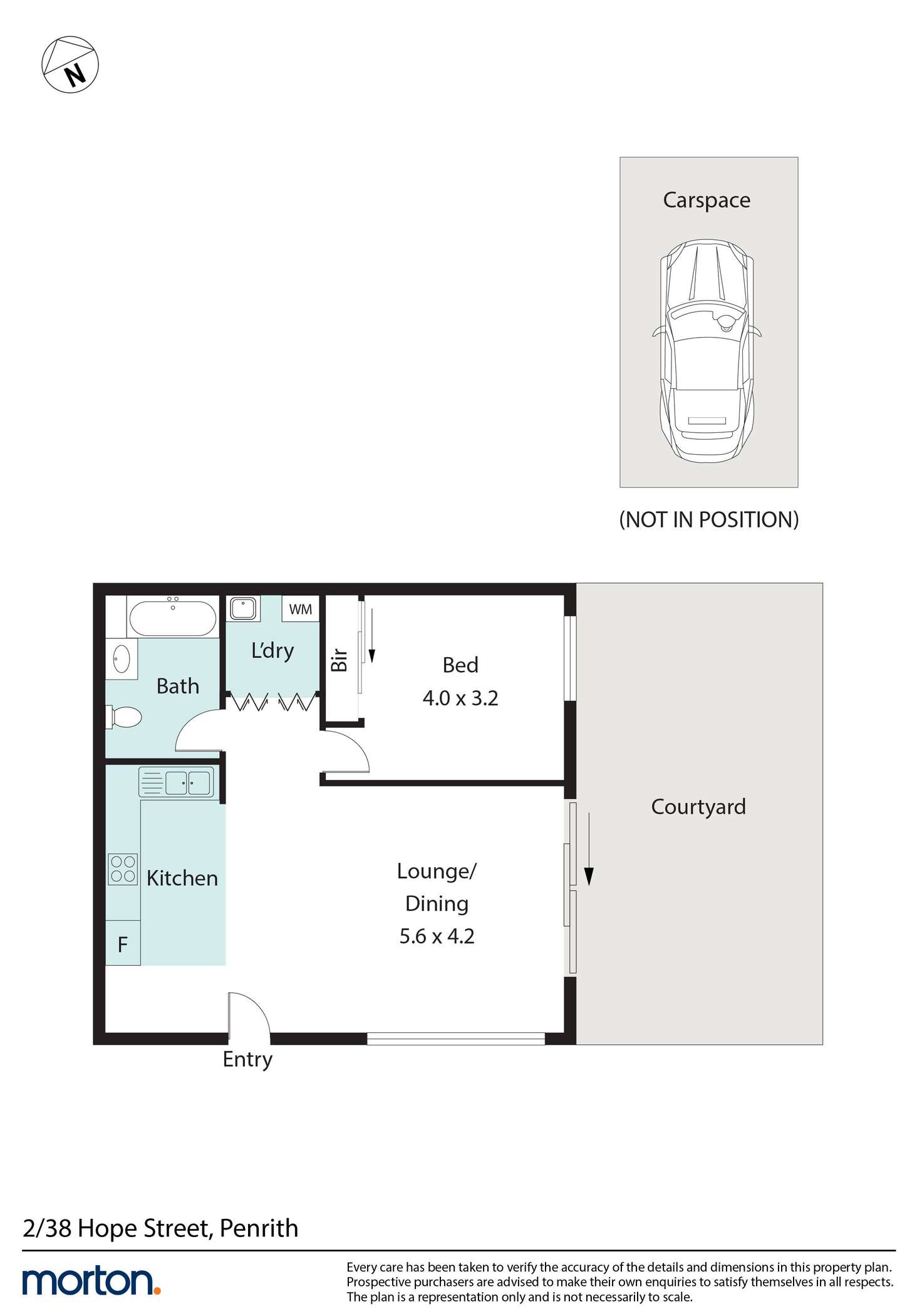 Floorplan of Homely apartment listing, 2/38-40 Hope Street, Penrith NSW 2750
