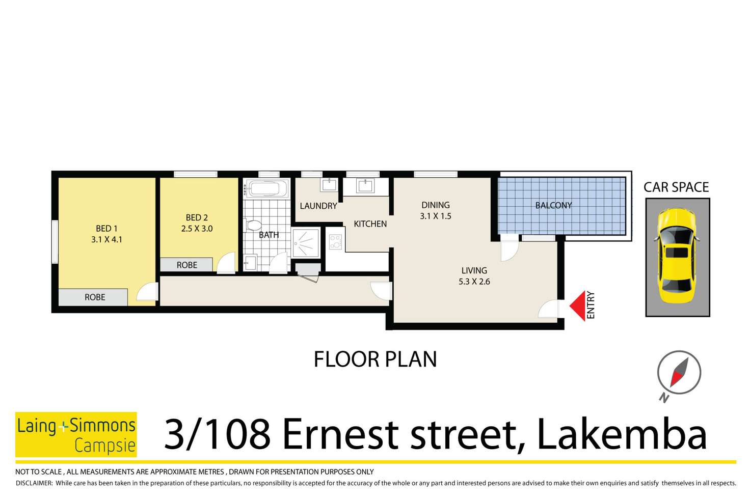 Floorplan of Homely unit listing, 3/108 Ernest Street, Lakemba NSW 2195
