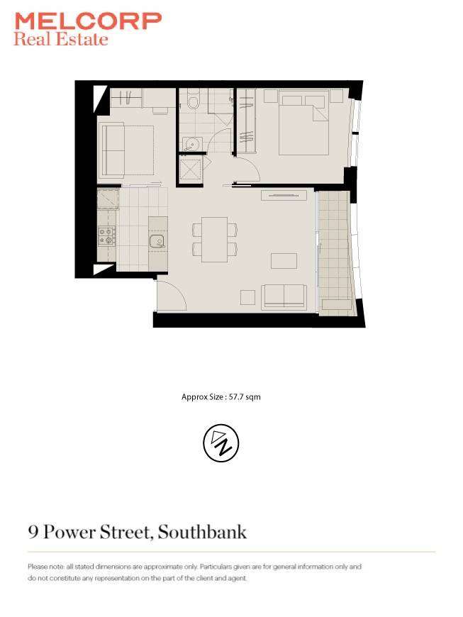 Floorplan of Homely apartment listing, 2511/9 Power Street, Southbank VIC 3006