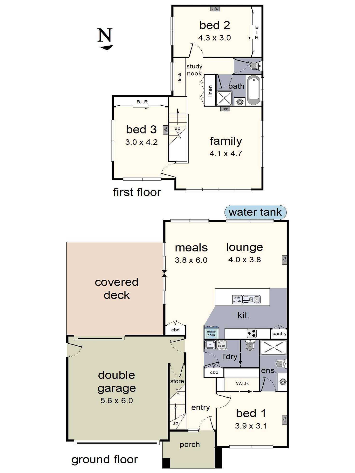 Floorplan of Homely townhouse listing, 2A Stuart Street, Bayswater North VIC 3153