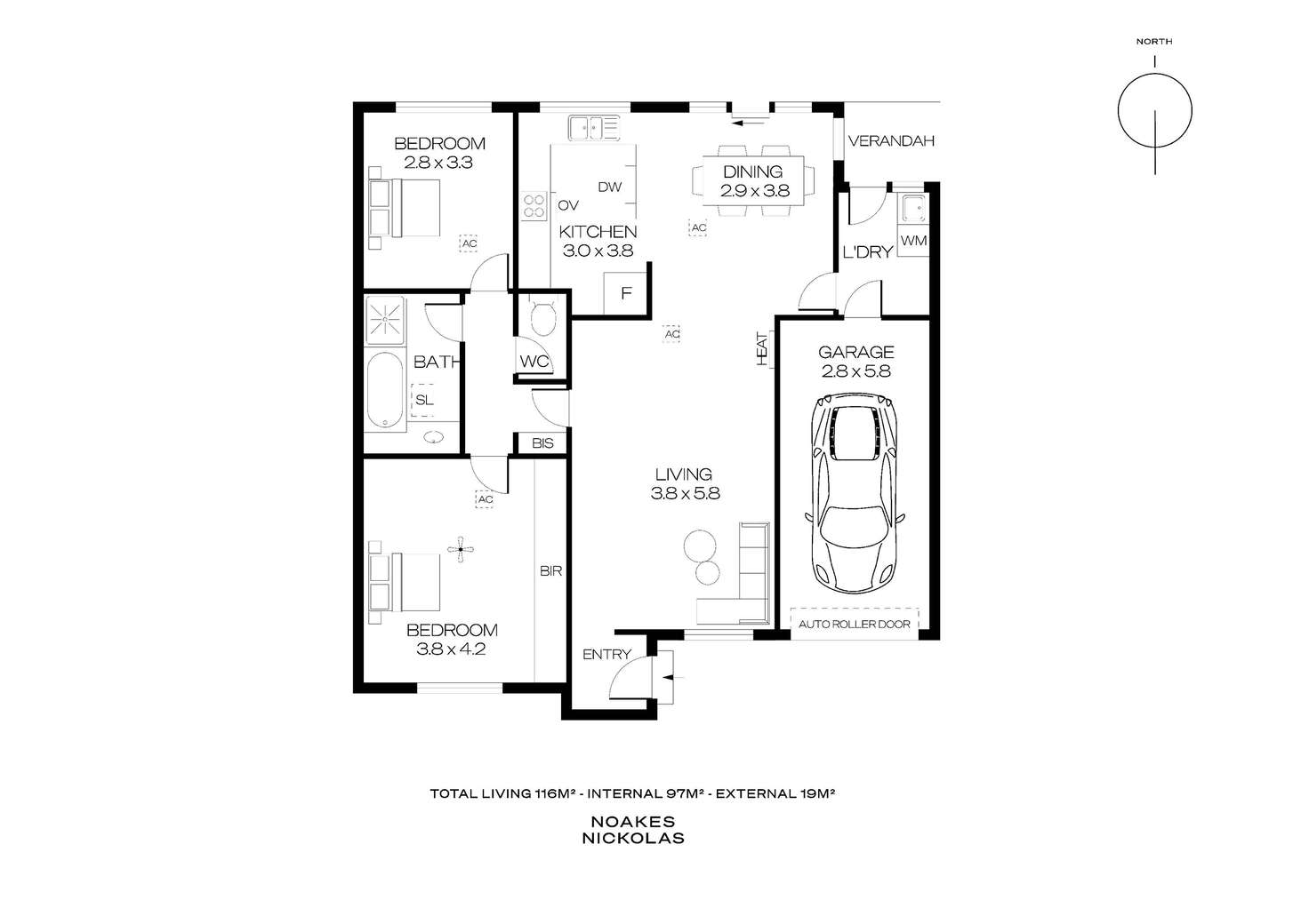 Floorplan of Homely unit listing, 5/165 Diagonal Road, Warradale SA 5046