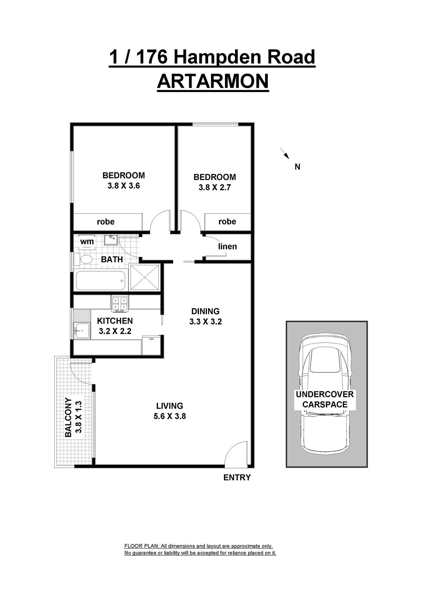Floorplan of Homely unit listing, 1/176 Hampden Road, Artarmon NSW 2064