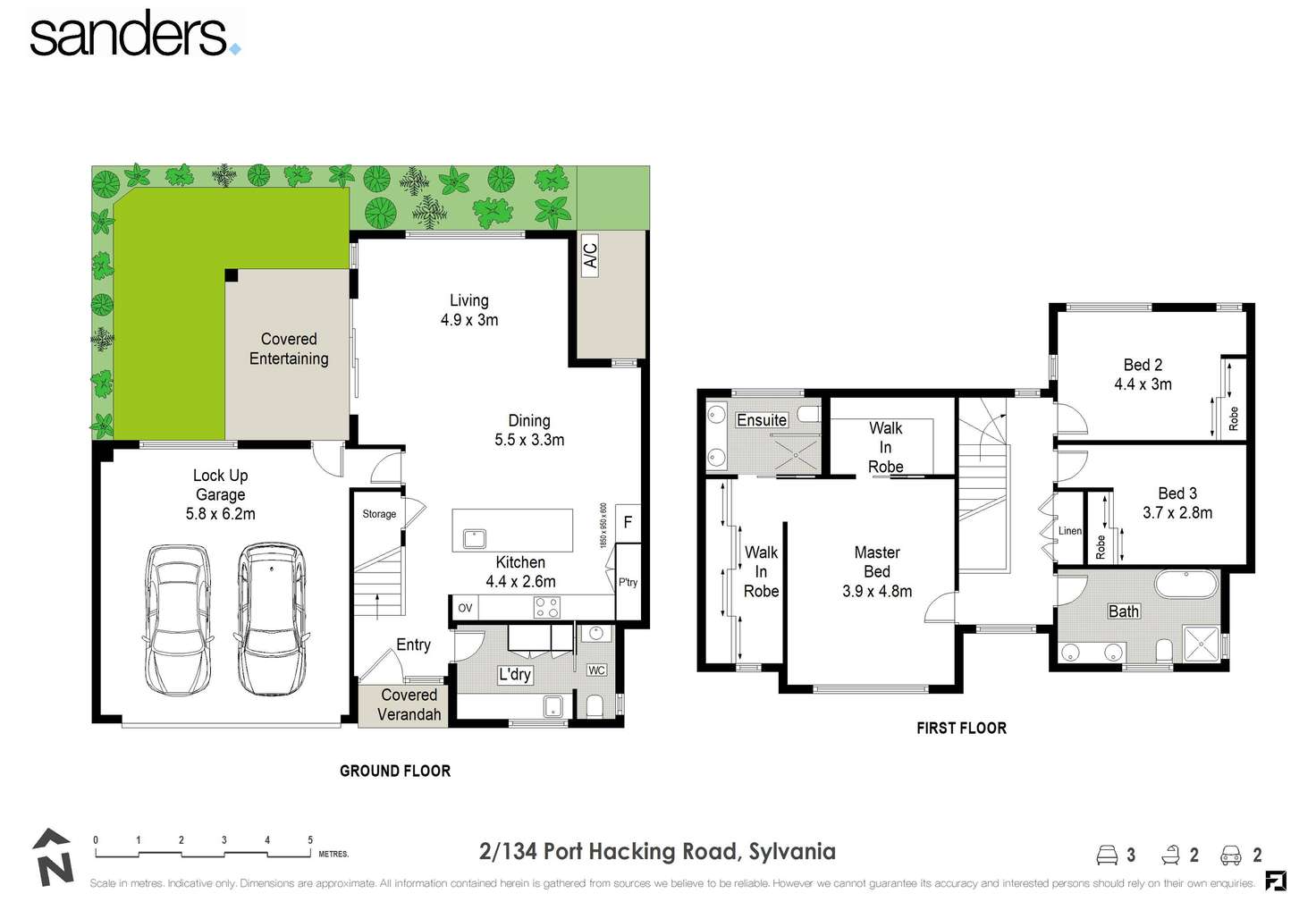 Floorplan of Homely townhouse listing, 2/134 Port Hacking Road, Sylvania NSW 2224