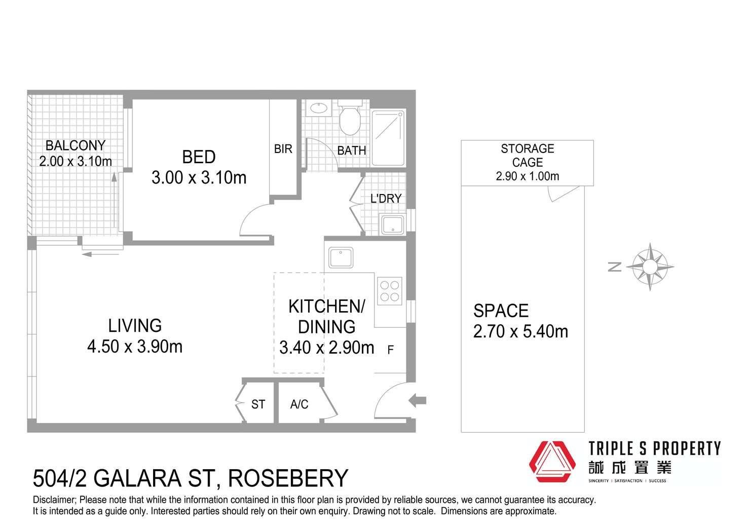 Floorplan of Homely apartment listing, 504/2 Galara Street, Rosebery NSW 2018