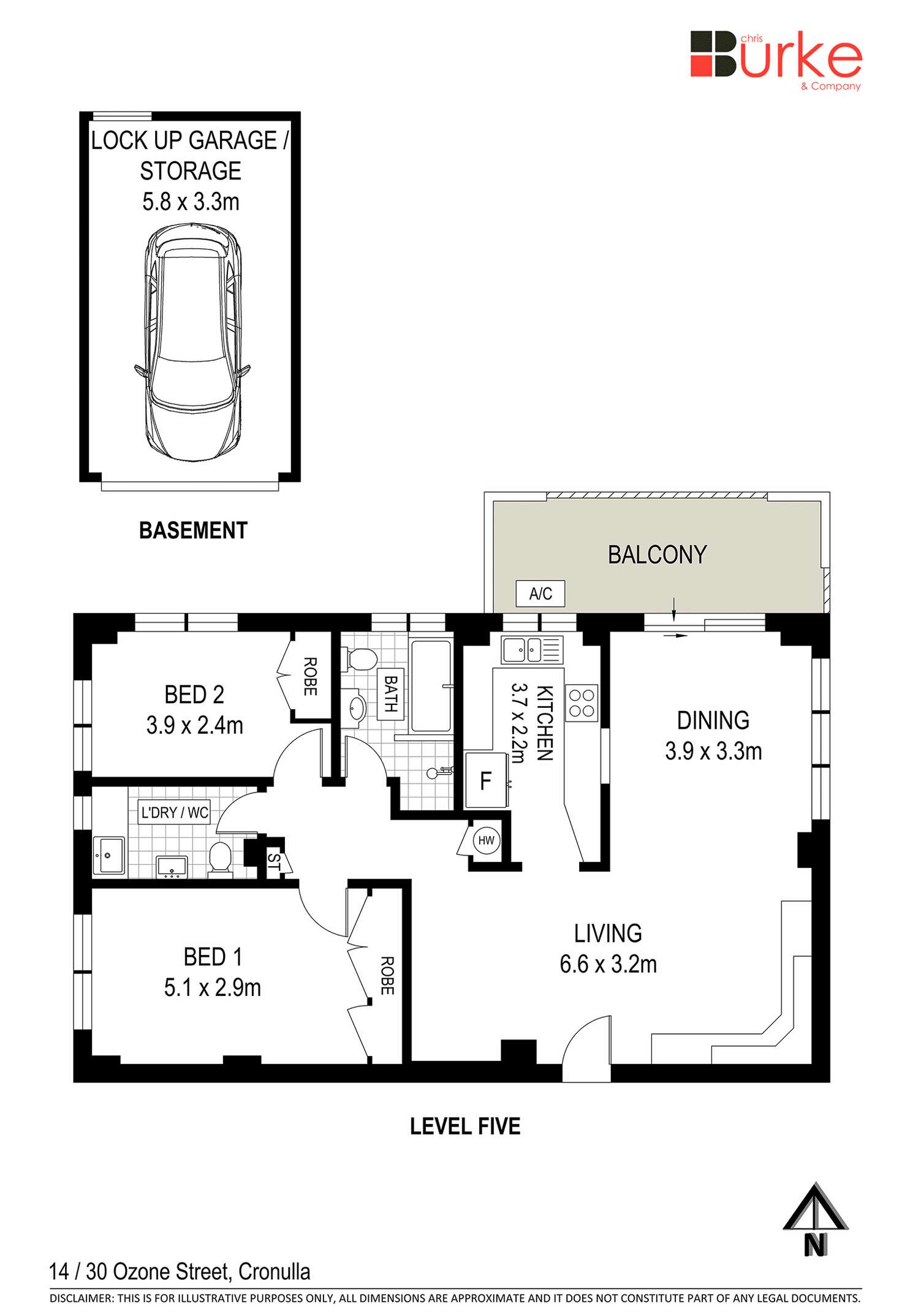Floorplan of Homely unit listing, 14/30 Ozone Street, Cronulla NSW 2230
