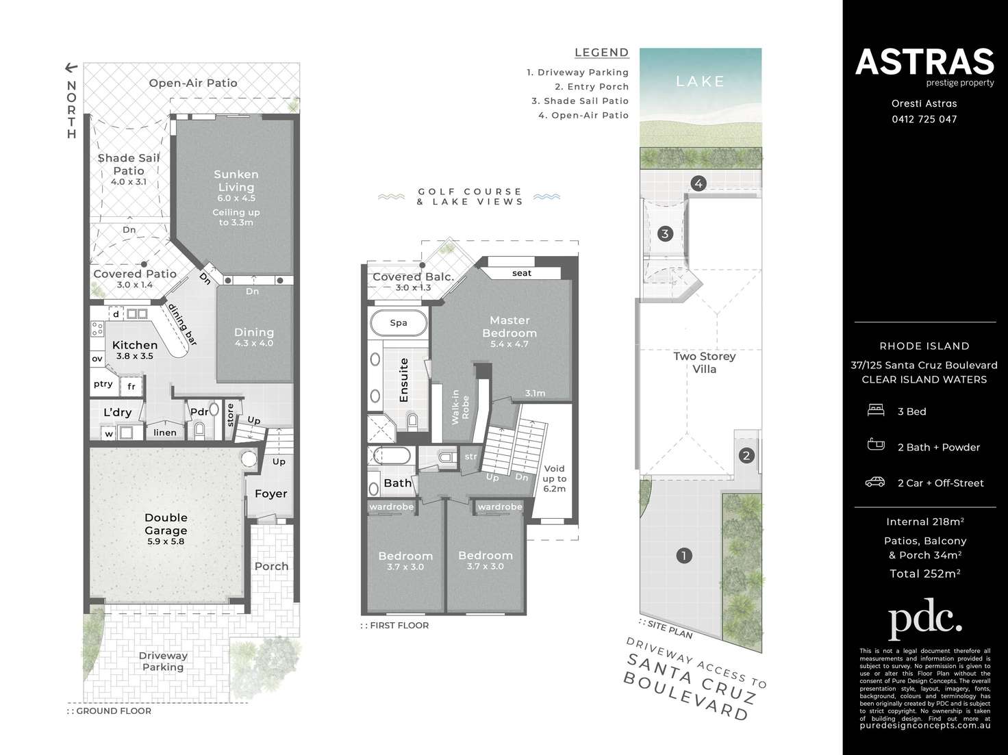 Floorplan of Homely villa listing, 37/125 Santa Cruz Boulevard, Clear Island Waters QLD 4226