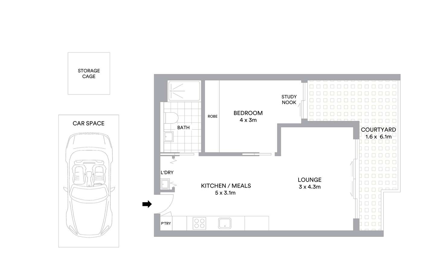 Floorplan of Homely apartment listing, 1/1A Peel Street, Prahran VIC 3181