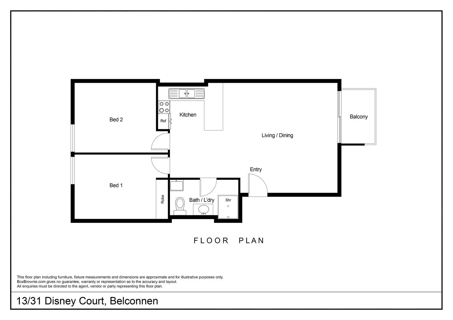 Floorplan of Homely apartment listing, 13/31 Disney Court, Belconnen ACT 2617