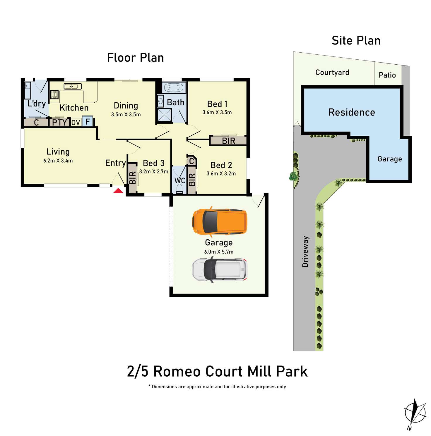Floorplan of Homely house listing, 2/5 Romeo Court, Mill Park VIC 3082