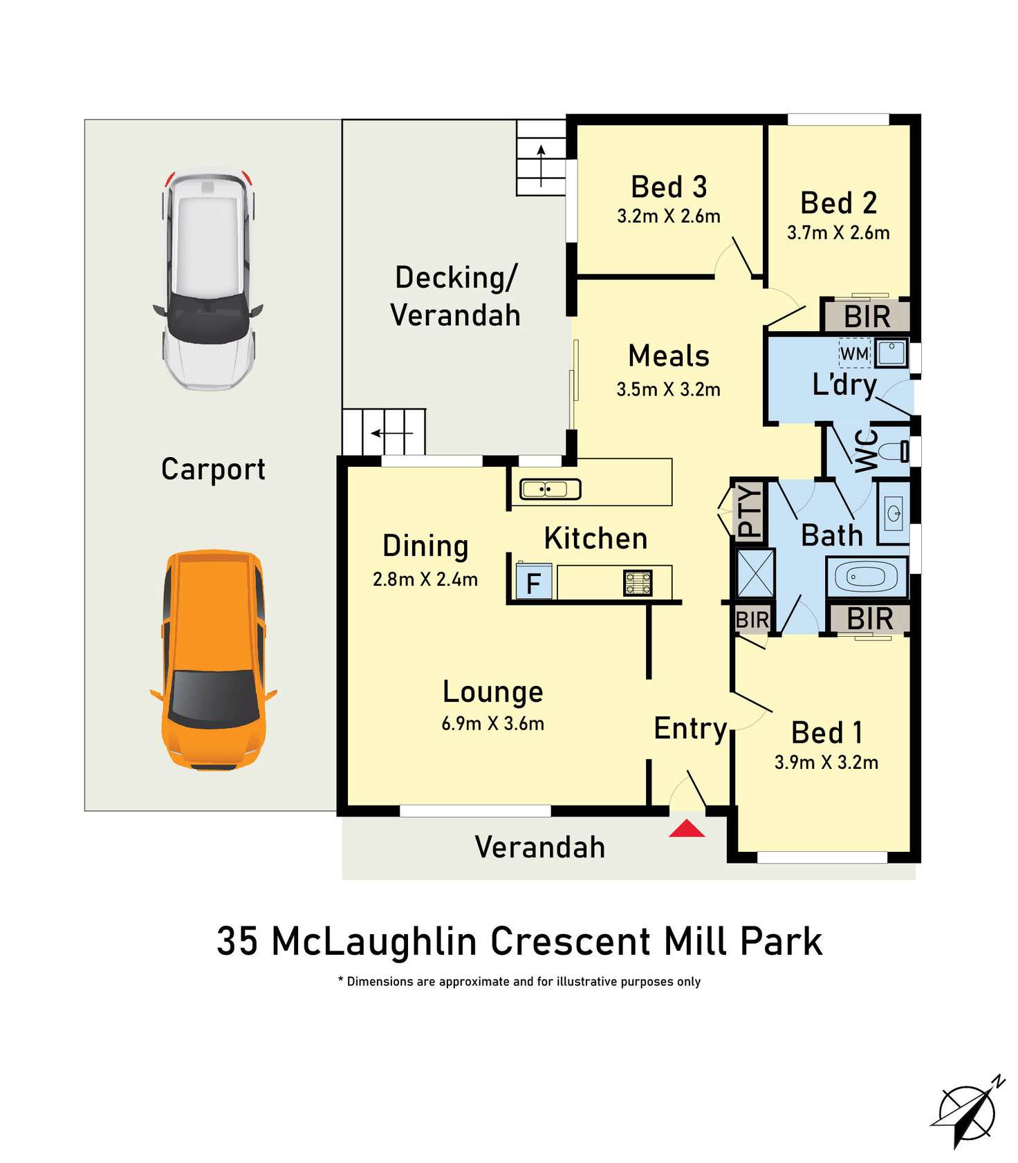 Floorplan of Homely house listing, 35 McLaughlin Crescent, Mill Park VIC 3082
