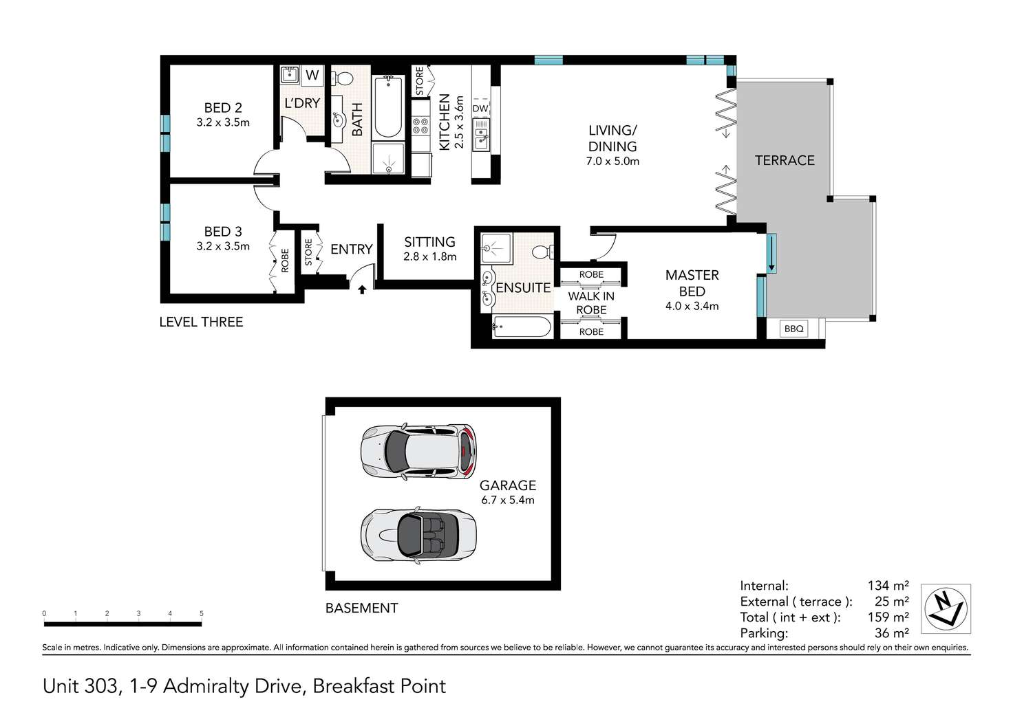 Floorplan of Homely apartment listing, 303/1-9 Admiralty Drive, Breakfast Point NSW 2137