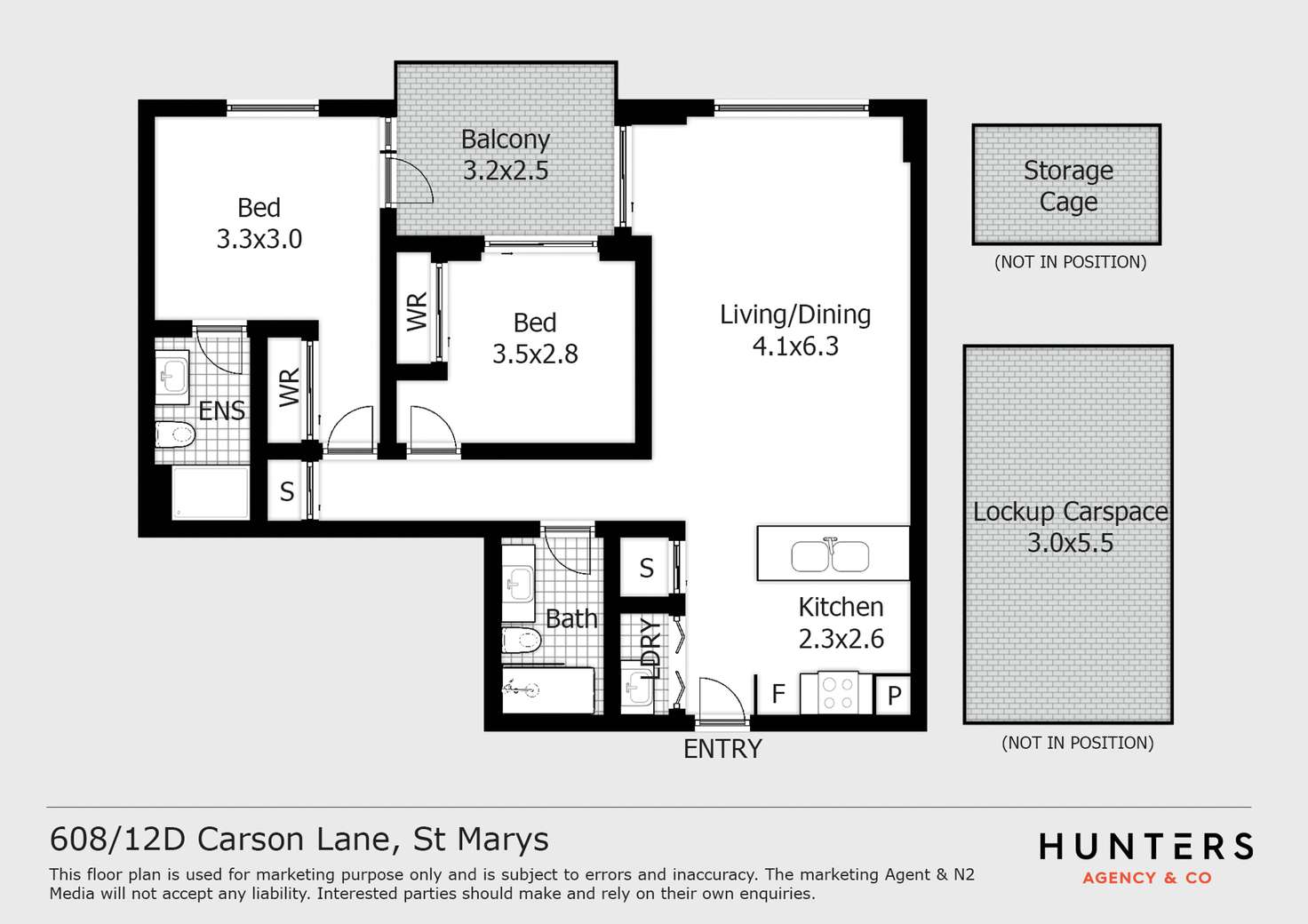 Floorplan of Homely apartment listing, 608/12D Carson Lane, St Marys NSW 2760