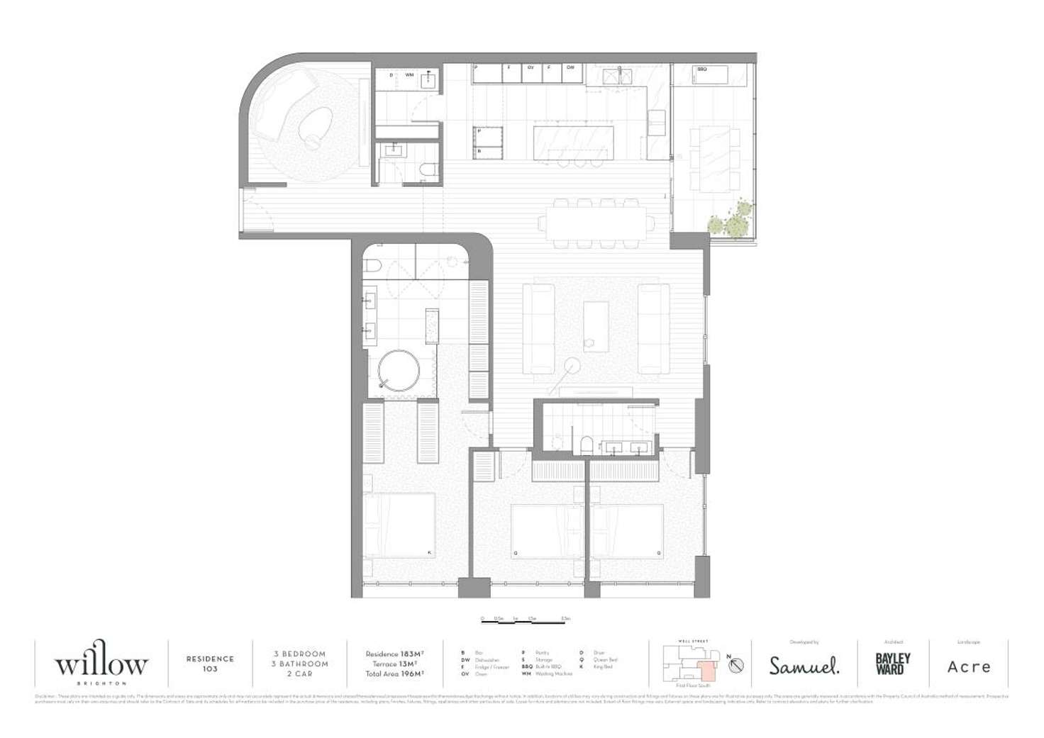 Floorplan of Homely apartment listing, 103/74 Well Street, Brighton VIC 3186