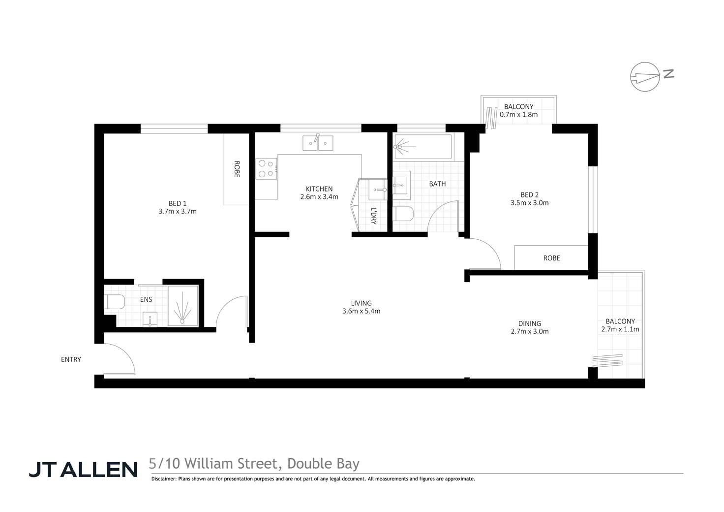 Floorplan of Homely apartment listing, 5/10 William Street, Double Bay NSW 2028