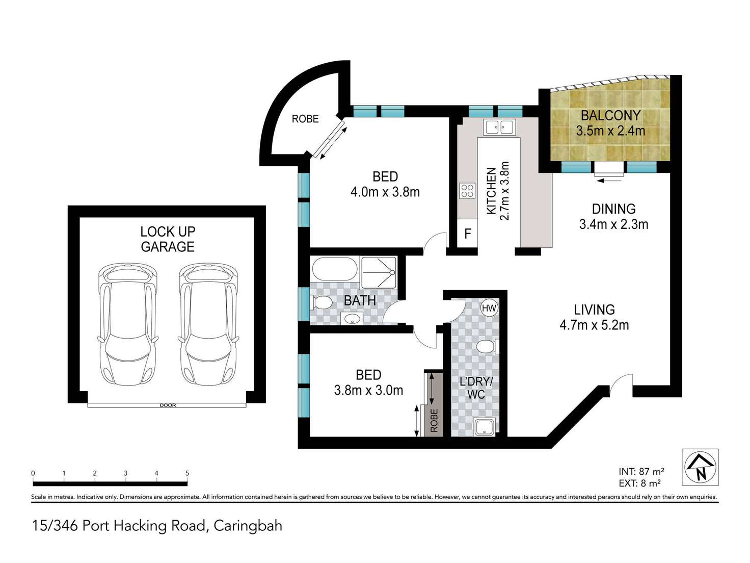 Floorplan of Homely apartment listing, 15/346 Port Hacking Road, Caringbah NSW 2229
