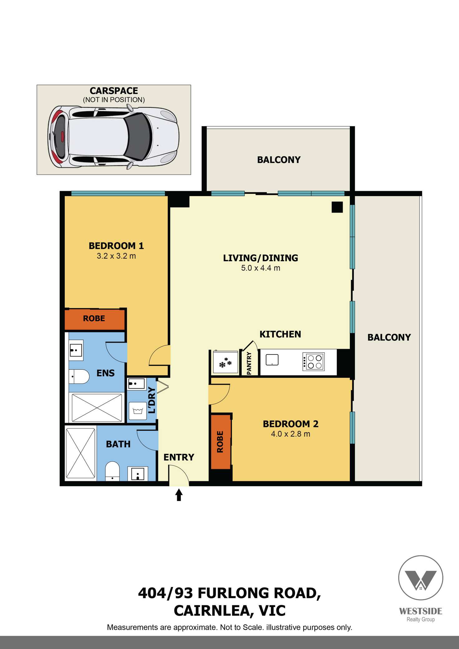 Floorplan of Homely apartment listing, 404/93 Furlong Road, Cairnlea VIC 3023