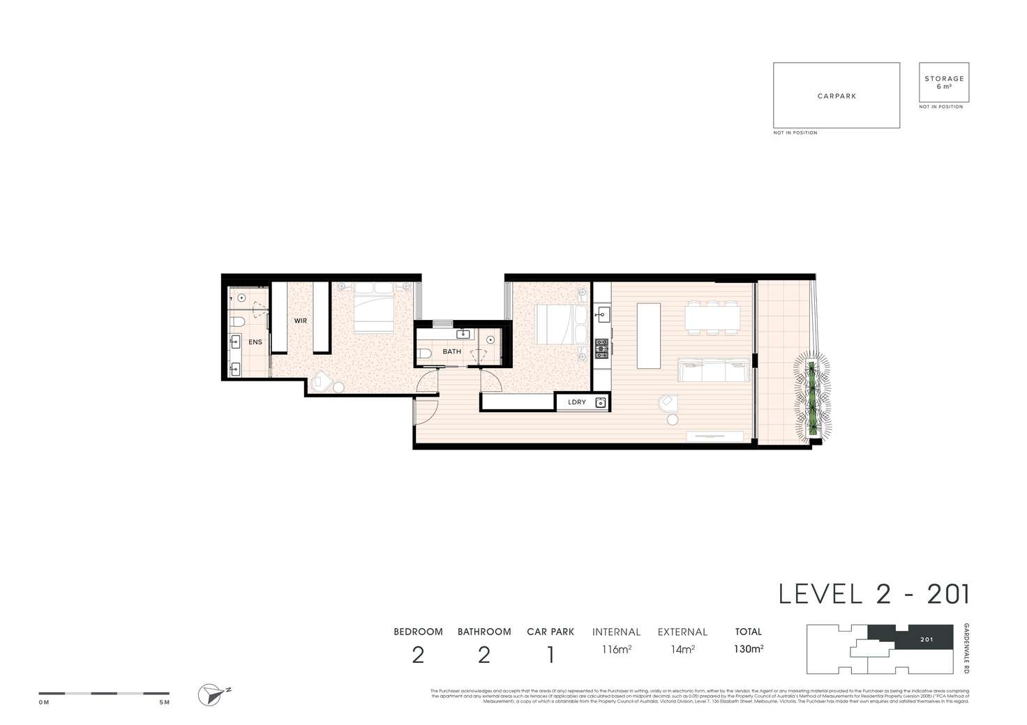 Floorplan of Homely apartment listing, 201/111 Gardenvale Road, Gardenvale VIC 3185