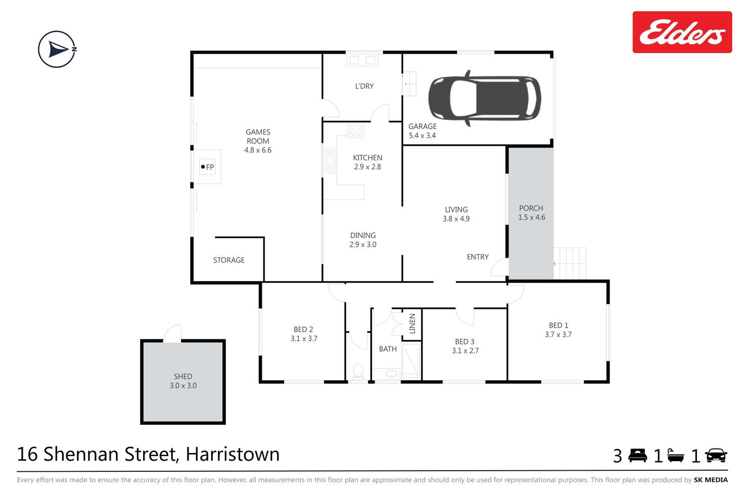 Floorplan of Homely house listing, 16 Shennan Street, Harristown QLD 4350