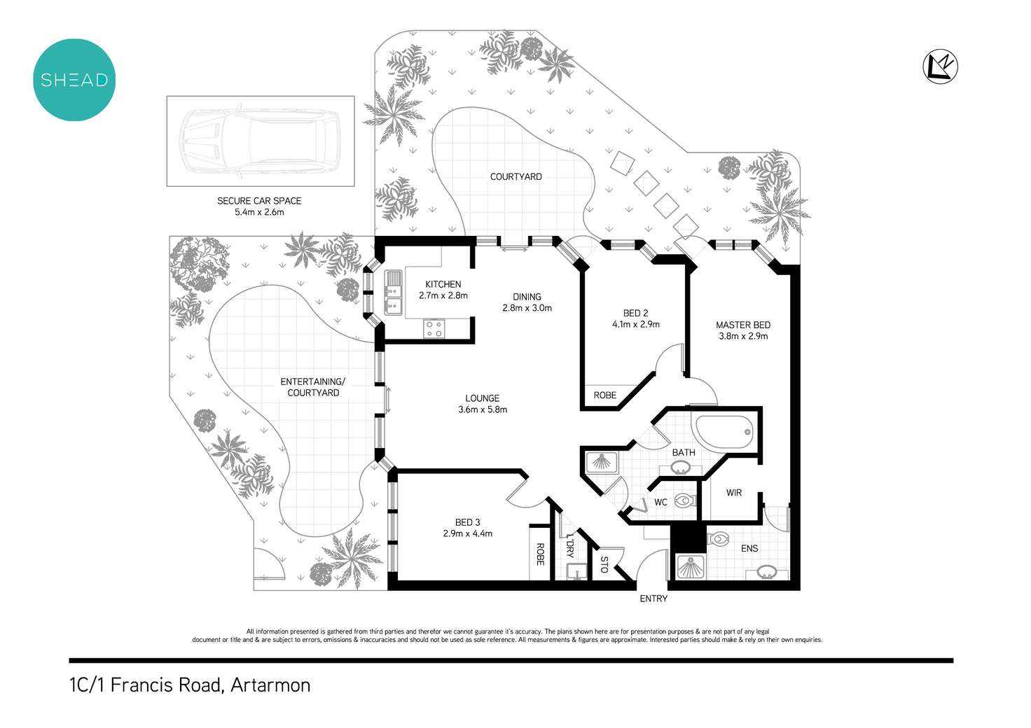 Floorplan of Homely unit listing, 1C/1 Francis Road, Artarmon NSW 2064