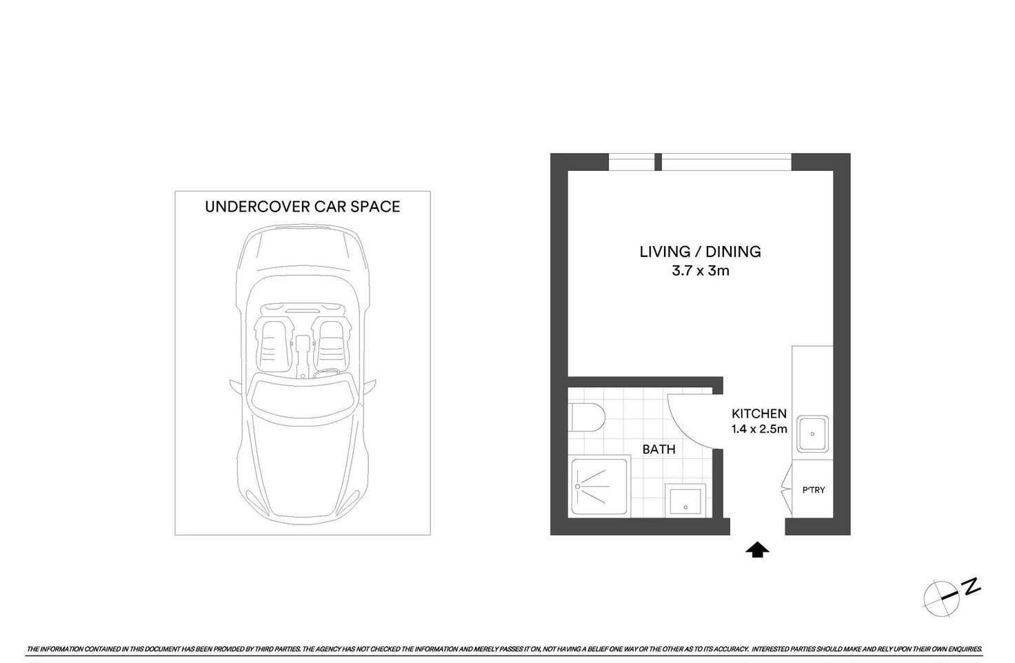 Floorplan of Homely studio listing, 8/3 Waverley Crescent, Bondi Junction NSW 2022